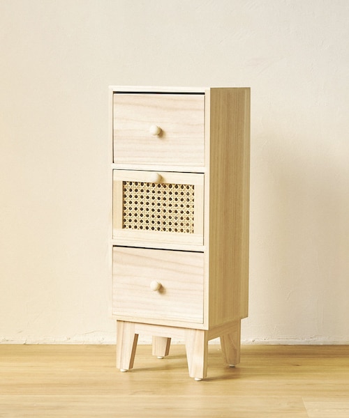 ウッドラタン引き出しラック3段「2セット」 WEB限定ウッドラタン引き出しラック3段｜サリュの通販｜&mall（アンド