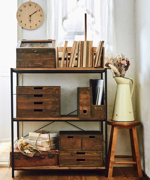 WEB限定商品》アルブル2段ドロワーボックス｜サリュの通販