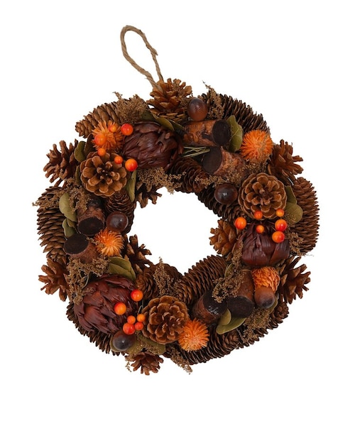NO143 たっぷり木の実とプリザのHalloween リース⸜❤︎⸝‍ NO143