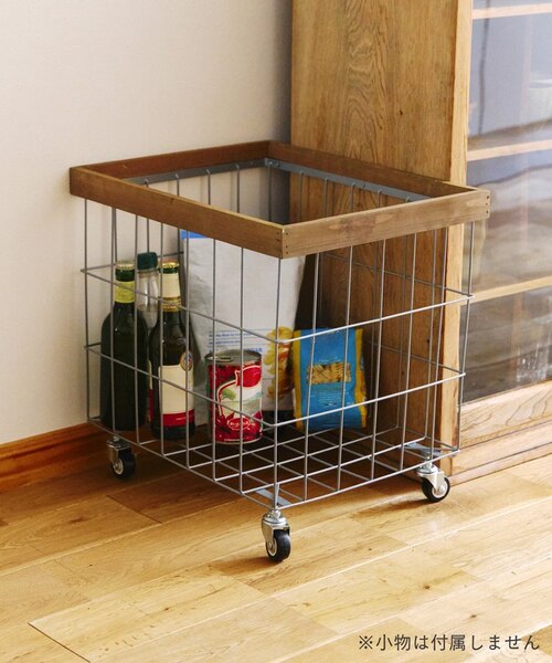 WEB限定商品》WOODワイヤーバスケット：L｜サリュの通販｜&mall