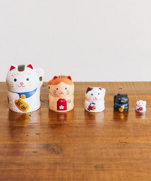 WEB限定商品》招き猫のマトリョーシカ／正月のお飾り｜サリュの通販
