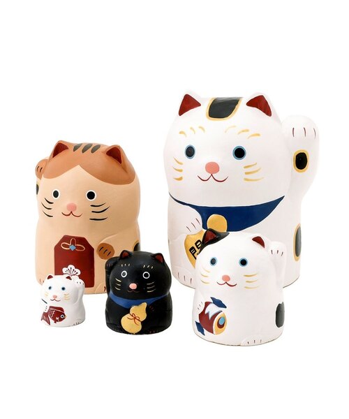 WEB限定商品》招き猫のマトリョーシカ／正月のお飾り｜サリュの通販