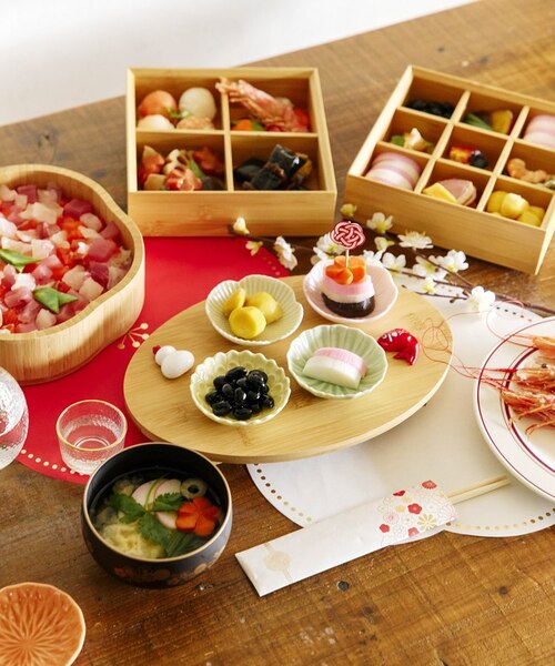 竹製重箱2段／花ひらく、新春のうつわ｜サリュの通販｜&mall（アンド