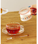 レトロフラワーガラスカップ＆ソーサー：160ml