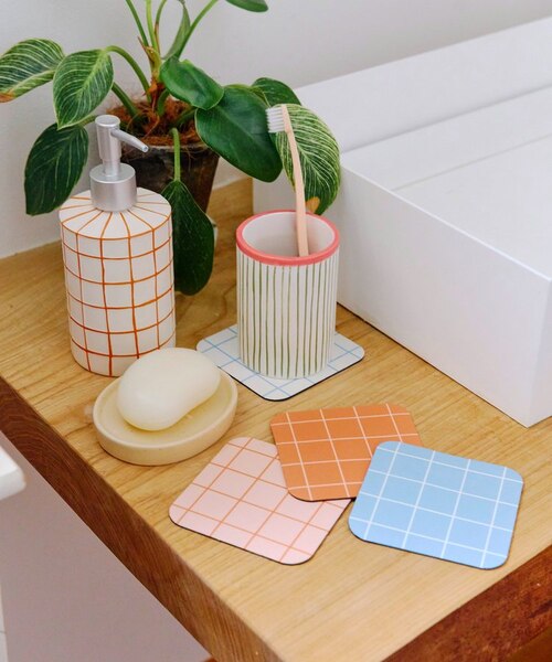 珪藻土ソフトコースター4枚セット／Colorful Sink Days｜サリュの通販