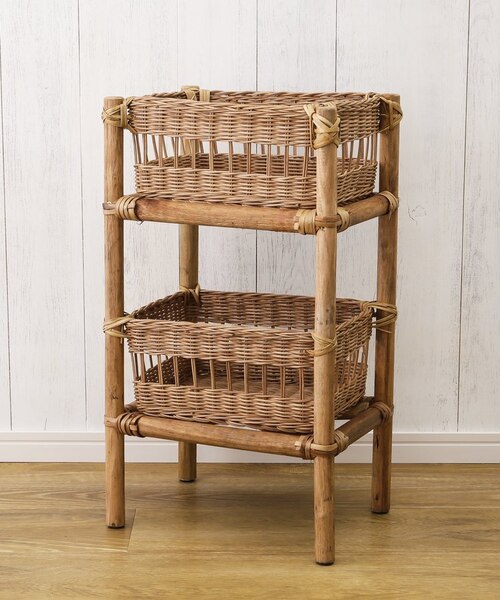 WEB限定再入荷》ラタン2段ラック｜サリュの通販｜&mall（アンドモール