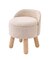 《WEB限定商品》ラウンド脚付き収納スツール／milk latte