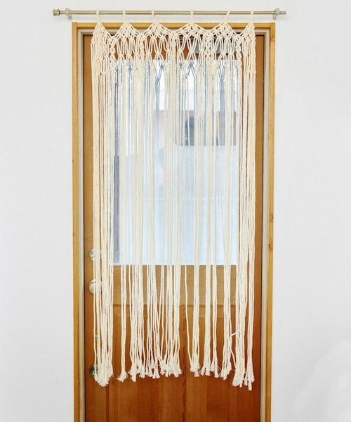 マクラメフラワーカーテン：150×80cm／mignon｜サリュの通販｜&mall