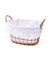柳取っ手付オーバルフリルバスケット：S