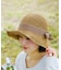 ナチュラルリボン細編みペーパーハット