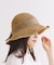ナチュラルリボン細編みペーパーハット