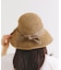 ナチュラルリボン細編みペーパーハット