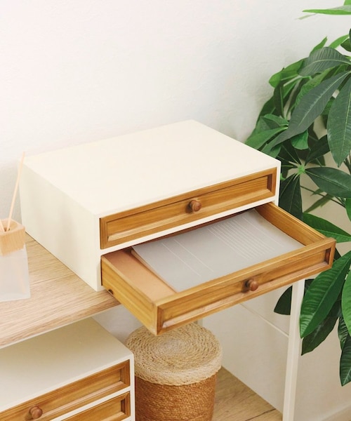 WEB限定商品》アルブル2段ドロワーボックス/choupinet|サリュの通販 WEB限定商品》アルブル2段ドロワーボックス/choupinet|サリュの通販
