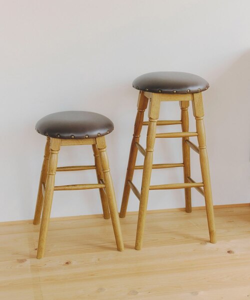 WEB限定商品》フェイクレザースツール／natural vintage｜サリュの通販