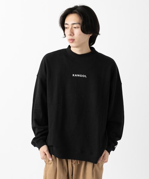 WEB限定】KANGOL/カンゴール ロゴプリントモックネックプル