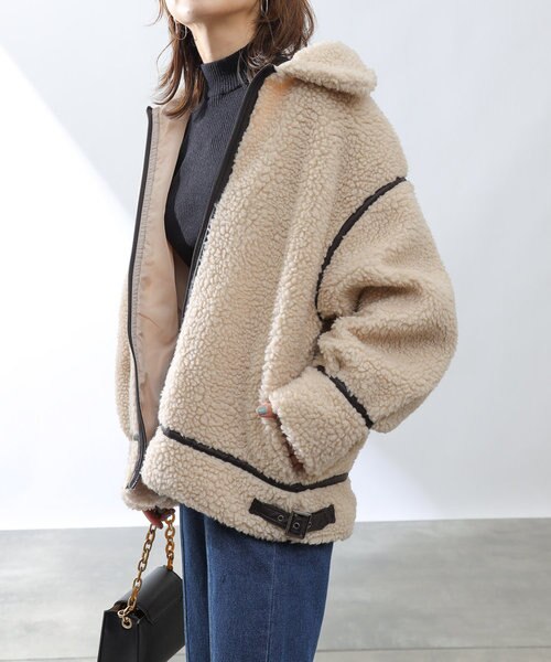 パイピングステンカラーボアジャケット｜コロニートゥーワン