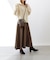 アシメウエストベルト付フレアスカート