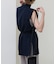 【セットアップ対応】エステルヤーンサイドスリットプチハイネックベスト