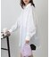 後ろボタン開き長袖シャツ