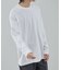 スマート長袖裾スリットBIGTシャツ