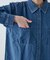 テンセルデニムダブルポケット長袖シャツ
