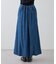 テンセルデニムセミフレアスカート