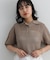 メッシュ編みポロニット