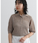 メッシュ編みポロニット