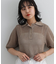メッシュ編みポロニット