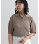 メッシュ編みポロニット