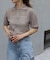 メッシュ編みポロニット