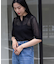 メッシュ編みポロニット