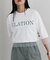 【着用動画あり】チュールレイヤードクロップドプリントTシャツ