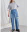 11OZカットスリットデニムパンツ