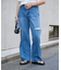 11OZカットスリットデニムパンツ