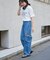 11OZカットスリットデニムパンツ