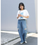 11OZカットスリットデニムパンツ