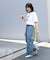 11OZカットスリットデニムパンツ