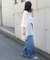 格子シアーちび衿オーバーシャツ