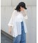 格子シアーちび衿オーバーシャツ