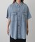 デニム半袖シャツ
