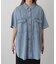デニム半袖シャツ
