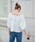 【2WAY】ポコポコふくれジャガードオフショルブラウス