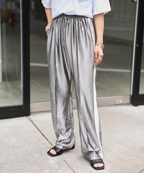 着用動画あり】ラインサテンパンツ｜コロニートゥーワンスリーナインの