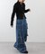 【高身長サイズあり】デニムデザインカーゴパンツ