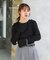 PBTクルーネック袖フレアトップス