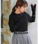 PBTクルーネック袖フレアトップス