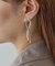 パール×メタルアシンメトリーラインピアス