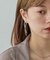 パール×メタルアシンメトリーラインピアス