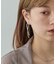パール×メタルアシンメトリーラインピアス